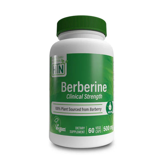 Berberina Fuerza Clínica 500 mg de Health Thru Nutrition | Beneficia la función intestinal, Apoya el metabolismo | 60 cápsulas Blandas