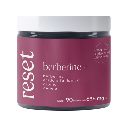 Berberina,  ácido alfa lipoico, cromo, canela y granada de Reset | Apoyo Metabólico | 90 Cápsulas