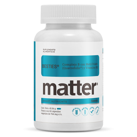 Complejo B con Metil Folato (Quatrefolic®) y Vitamina B12 Besties Matter | Energía y Bienestar Diario | 60 Cápsulas Vegetales