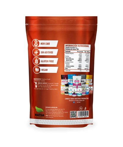 Psyllium plantago - fibra natural de Natsa | Favorece el tránsito intestinal y la regularidad | Polvos 1 kg