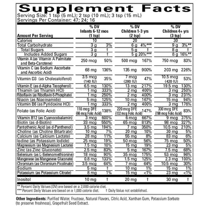 Minerales y Multivitaminas con Inositol para Niños de Child Life | Apoya el crecimiento y desarrollo saludable | Fórmula líquida con sabor natural a naranja - mango