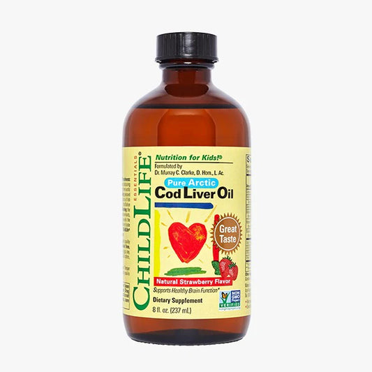 Aceite de hígado de bacalao para niños de Child Life | Favorece el desarrollo cerebral y cognitivo - Cardiovascular | Liquido de 273 ml