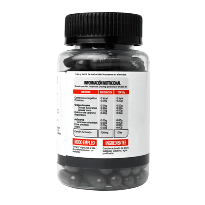 Carbón activado Superlabs 350mg | Acompaña procesos de desintoxicación ocasional | 100 cápsulas