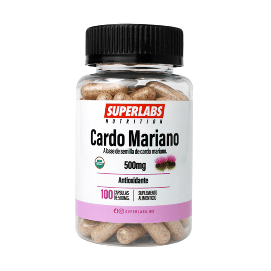 Cardo Mariano Superlabs 500mg | Aporta antioxidantes de origen vegetal | 100 cápsulas