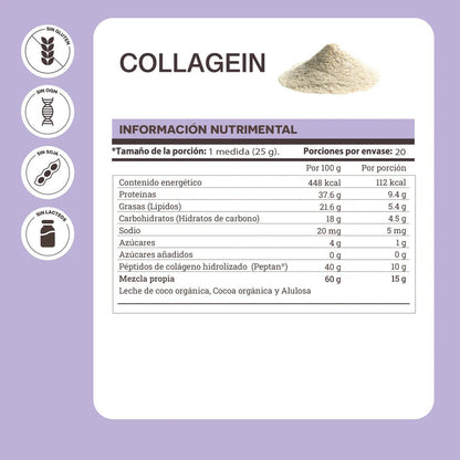 Collagein de Matter | Colágeno hidrolizado | Fortalece piel y articulaciones | 500 g