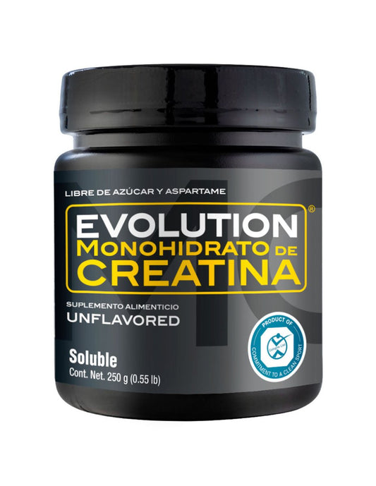 Creatina Monohidratada 5g por porción de Evolution Nutritional - 250 y 500g | Potencia tus entrenos y la recuperación muscular | 100 y 50 porciones