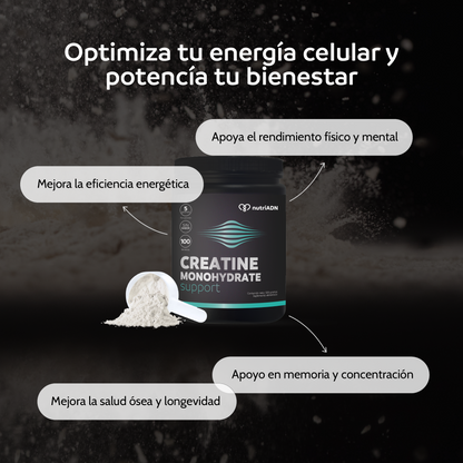 Creatine Monohydrate Support | Creatina Monohidratada NutriADN | 500 gr 100 Porciones por envase