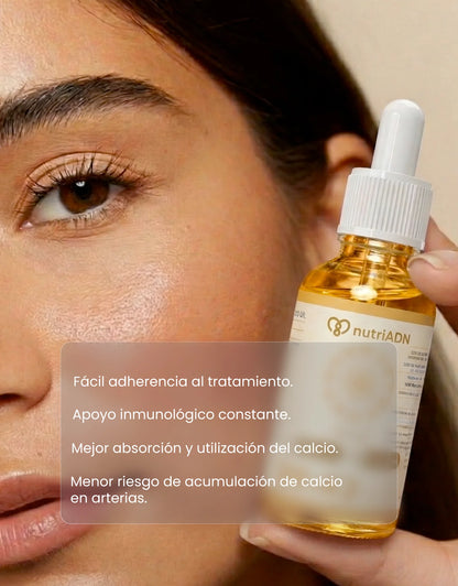 D3 400 UI + K2 de NutriADN | Mantenimiento de huesos y dientes, sistema inmunológico | 30 ml