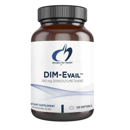 DIM-Evail™ 100mg de Designs for Health | Equilibrio Hormonal y Desintoxicación | 60 y 120 Cápsulas Blandas etales