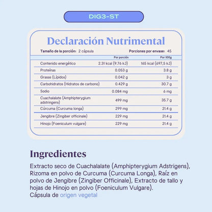 Cúrcuma Dig3-ST B-fit | Apoya metabolismo digestivo, confort abdominal | 90 cápsulas