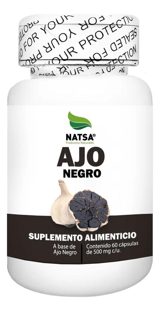 Ajo negro 100 mg de NATSA | Apoya defensas naturales con compuestos antioxidantes  | 60 cápsulas
