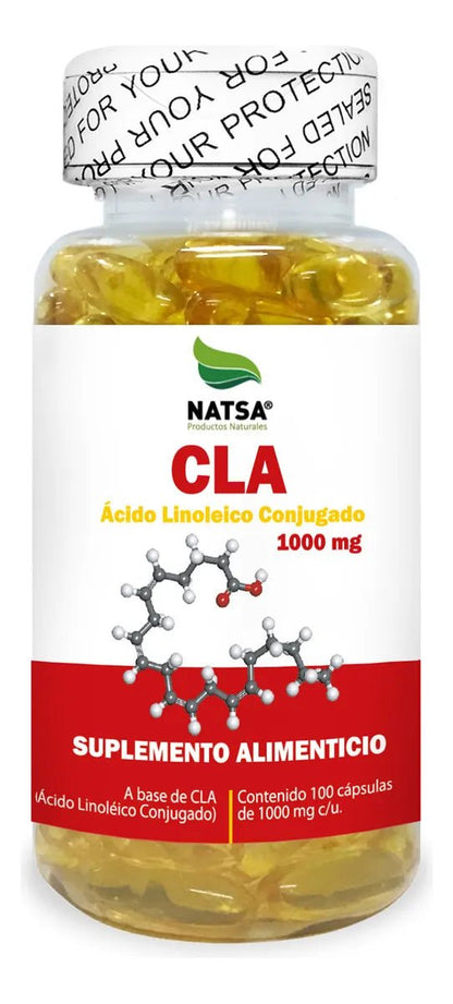 CLA 1000 mg, Ácido Linoleico Conjugado Natsa | Contribuye al mantenimiento metabólico saludable  | 100 cápsulas blandas
