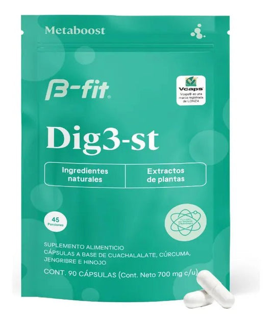 Cúrcuma Dig3-ST B-fit | Apoya metabolismo digestivo, confort abdominal | 90 cápsulas