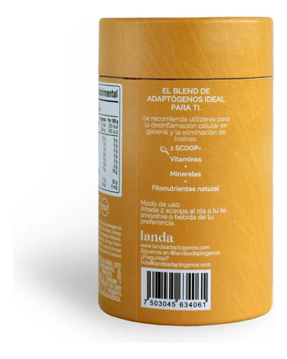 Ashwagandha, Cordyceps, Schizandra, Reishi  y Melena de León 5g Vital de Landa Adaptógeno | Longevidad - Desintoxicación | Polvo de 140g - 28 porciones
