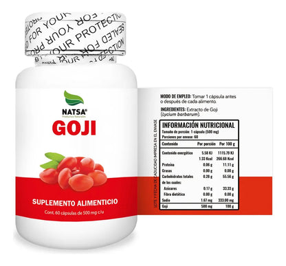 Goji de Natsa 500mg | Equilibrio Antioxidante | 60 Cápsulas
