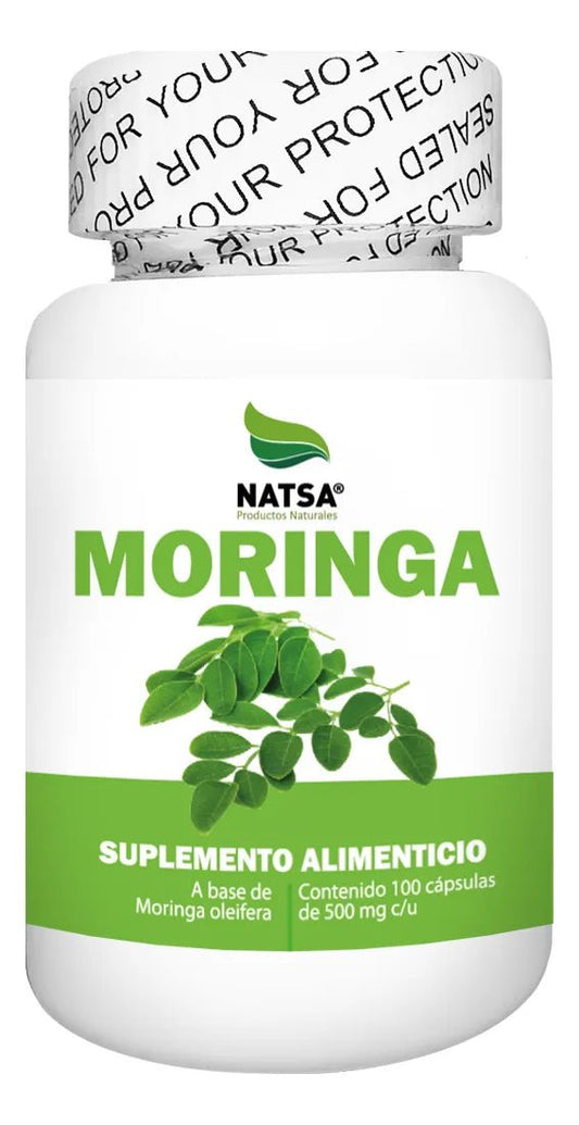 Moringa oleifera 500 mg NATSA | Apoya la nutrición con antioxidantes naturales | 100 cápsulas