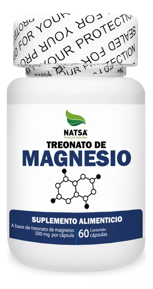 Natsa | Treonato de magnesio 1000 mg | Función Cognitiva | 60 cápsulas