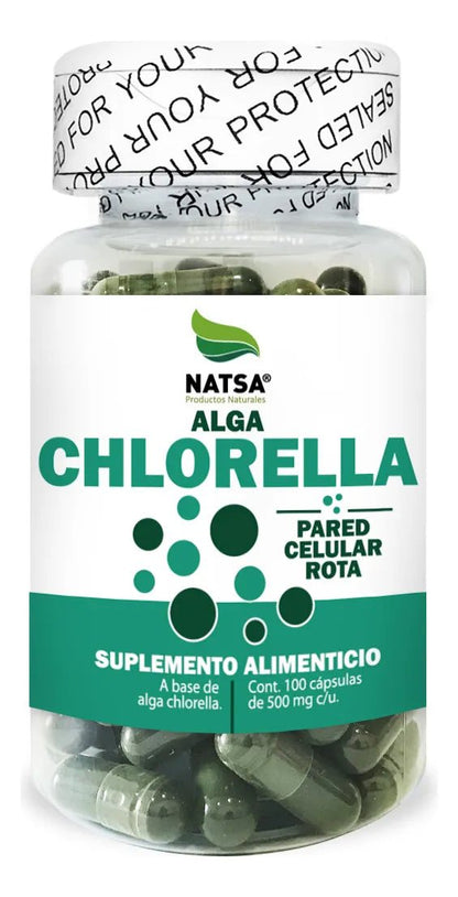 Alga Chorella 1000 mg de Natsa | Detox Natural | 100 Cápsulas