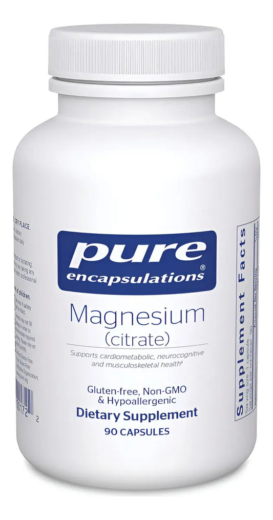 Calcio + Magnesio Citrato Pure Encapsulations | Función muscular, sistema nervioso | 90 cápsulas