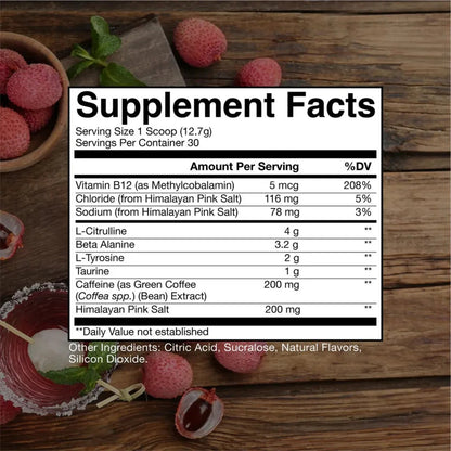 RAW Essential Pre Workout | Cafeína y Beta-Alanina | Mejora tu rendimiento | 380 g