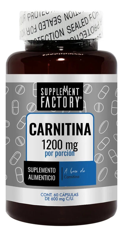 Carnitina 1200 mg de Supplement Factory | Energía celular  | 60 cápsulas