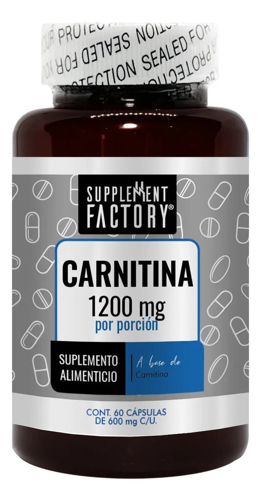 Carnitina 1200 mg de Supplement Factory | Energía celular  | 60 cápsulas