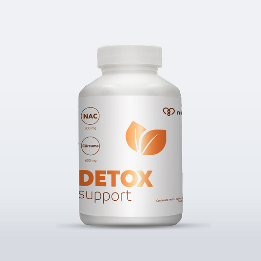 NAC (N Acetil Cisteína), Glutatión, Cardo Mariano, Vitamina C, E y Cúrcuma 645mg Detox Support de NutriADN | Alto poder antioxidante, apoya al proceso de desintoxicación hepática | 120 cápsulas vegetales