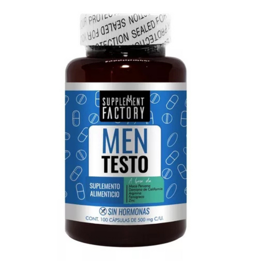 Men Testo | Maca, Tribulus y Zinc | Energía y Vitalidad Masculina | 100 Cápsulas Vegetales