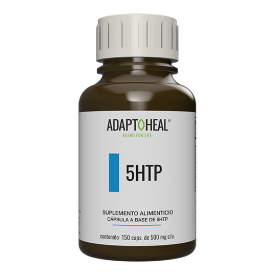 5HTP (5-Hidroxitriptófano) 500mg de Adapto Heal | Promueve el Buen Sueño y Descanso - Control de peso | 150 Cápsulas Vegetales