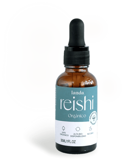 Hongo Reishi de Landa Adaptógenos  | Apoyo para el Estrés, Sueño y Descanso | 30ml de Alta Biodisponibilidad