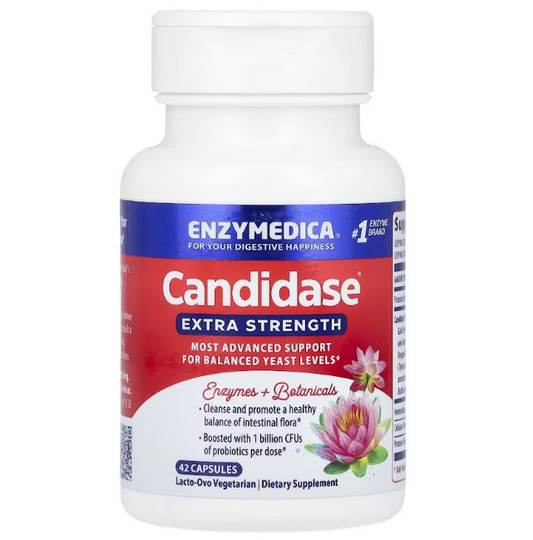 Enzimas Digestivas + Probióticos de Enzymedica - Candidase™ Fuerza Extra | Diseñado para promover un equilibrio saludable en la microbiota intestinal | 42 Cápsulas Vegetarianas