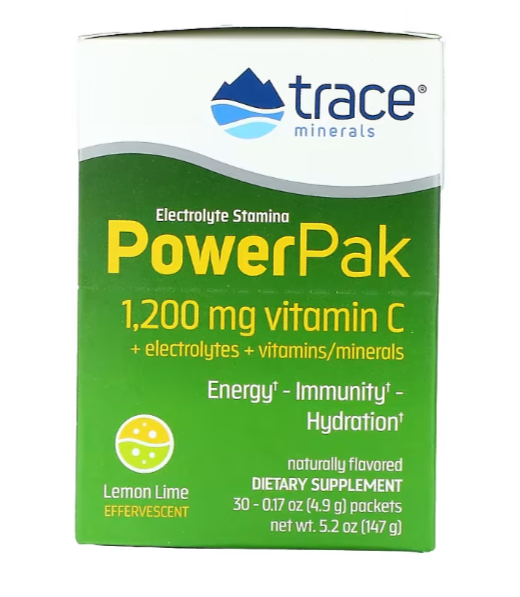 Electrolitos en Polvo PowerPak de Trace Minerals - Vitaminas C, B6, B12 y Minerales Esenciales para potenciar la Energía | Gran Variedad de Sabores con 30 Sobres  c/u