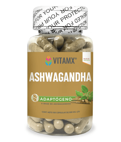 Ashwagandha 500mg VitaMX | Apoyo para el Manejo del Estrés y Bienestar General | 100 Cápsulas