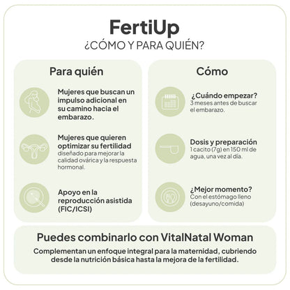 FertiUp de IVB | Myoinositol, D-chiro inositol, cobre y zinc | 210 g