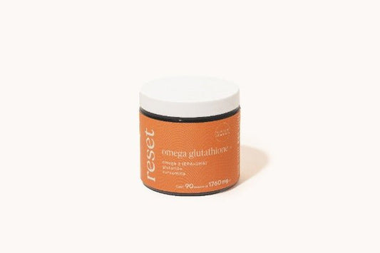 Omega 3 (EPA y DHA), glutatión reducido, curcuminoides y extracto de pimienta negra | Omega Glutathione+ de Reset | Apoyo Antioxidante | 90 cápsulas