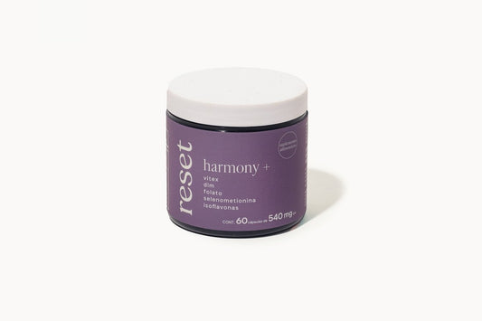 Vitex Agnus Castus, DIM, isoflavonas de soya, selenio y vitamina B9 | Harmony+ de Reset | 90 Cápsulas