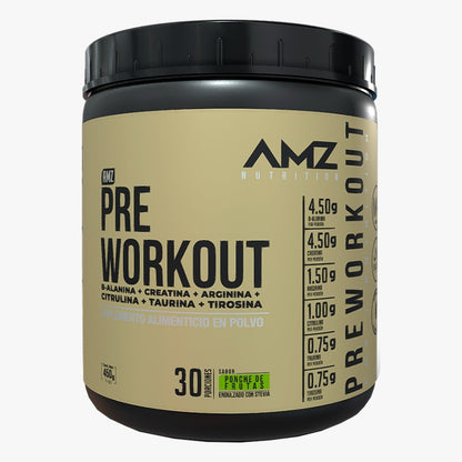 Pre Workout AMZ Sabor Sandía Polvo | Rendimiento Deportivo | 450g