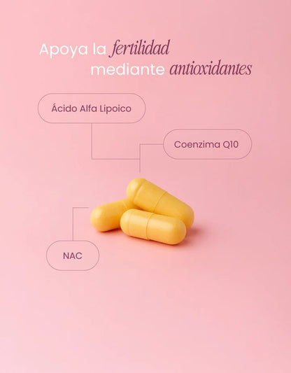Metilfolato, NAC, Vitamina E, C + Coenzima Q10 y Ácido Alfa Lipoico de NutriADN | Complemento ideal para una rutina de bienestar femenino | 120 Cápsulas Vegetales