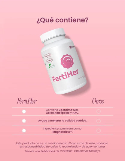 Metilfolato, NAC, Vitamina E, C + Coenzima Q10 y Ácido Alfa Lipoico de NutriADN | Complemento ideal para una rutina de bienestar femenino | 120 Cápsulas Vegetales