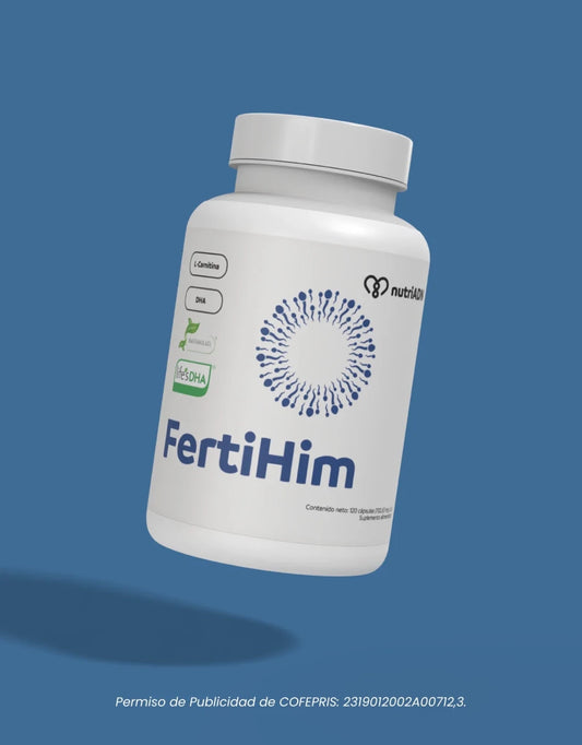 FertiHim de NutriADN con L-Carnitina, CoQ10 y DHA | Nutrición masculina, planificación reproductiva | 120 cápsulas