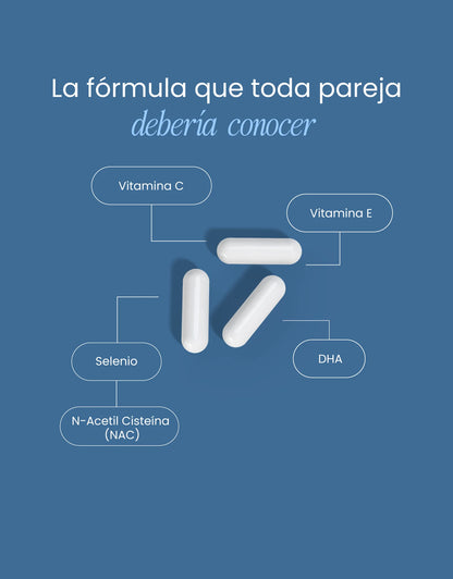 FertiHim de NutriADN con L-Carnitina, CoQ10 y DHA | Nutrición masculina, planificación reproductiva | 120 cápsulas