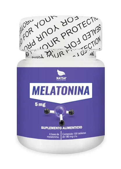 Melatonina 5 mg NATSA | Favorece la conciliación del sueño de forma natural | 100 cápsulas