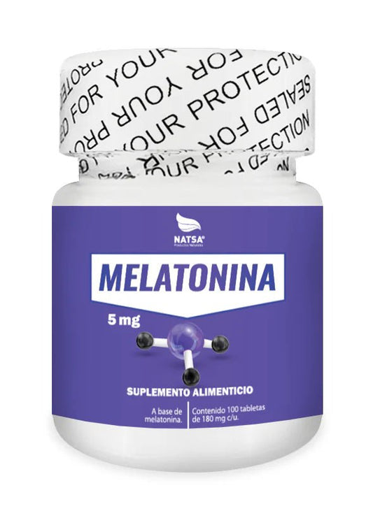 Melatonina 5 mg NATSA | Favorece la conciliación del sueño de forma natural | 100 cápsulas