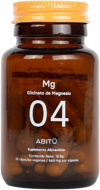 Glicinato de Magnesio 560mg Alta Biodisponibilidad de Abitu | Relajación Muscular y Nerviosa| 30 cápsulas veganas