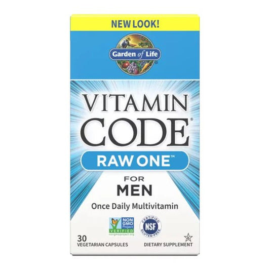Raw One de Garden of Life | Multivitamínico para Hombre | 30 Cápsulas