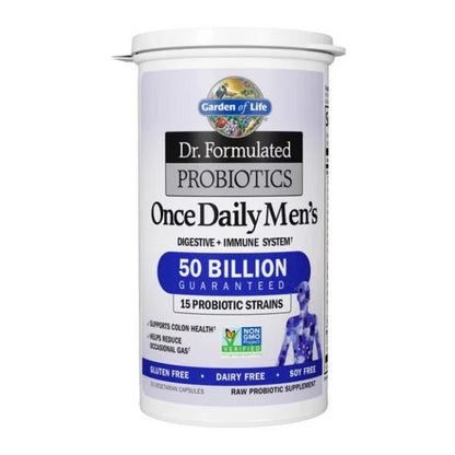 Probióticos Hombre 50B CFU de Garden of Life | Apoya el sistema inmunológico masculino | 30 cápsulas