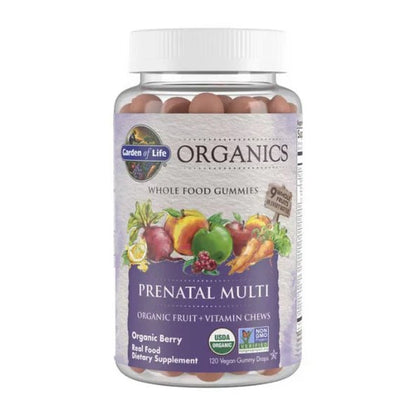 Prenatal Multi Orgánico de Garden of Life | Desarrollo Neural | 120 gomitas