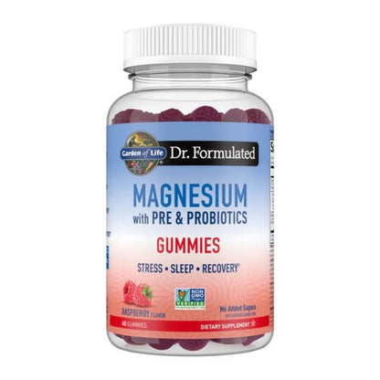 Magnesio con Pre y Probióticos, Dr. Formulated de Garden of Life | Apoya la relajación | 60 gomitas