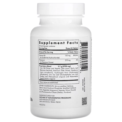 Vitamina B6 & Citrato de Potasio + Combinado de Hierbas 2700mg de Michael's Health | Apoyo para el Bienestar Digestivo | 60 cápsulas