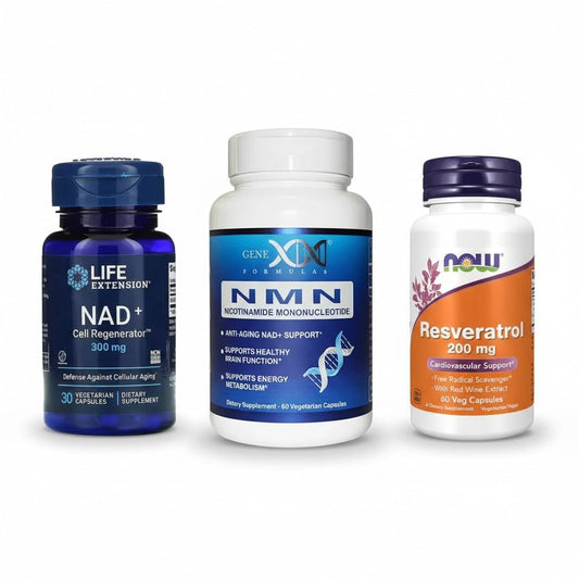 NMN + NAD + Resveratrol | Kit Longevidad